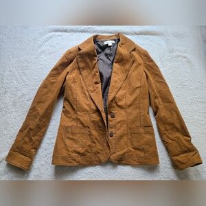 Coldwater Creek Tan Corduroy Blazer Jacket Womens Sz8